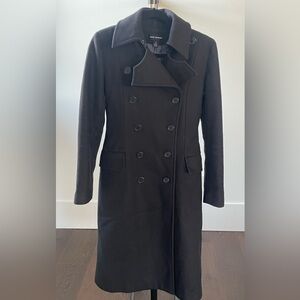 Club Monaco Black Double-Breasted Pea Coat size S